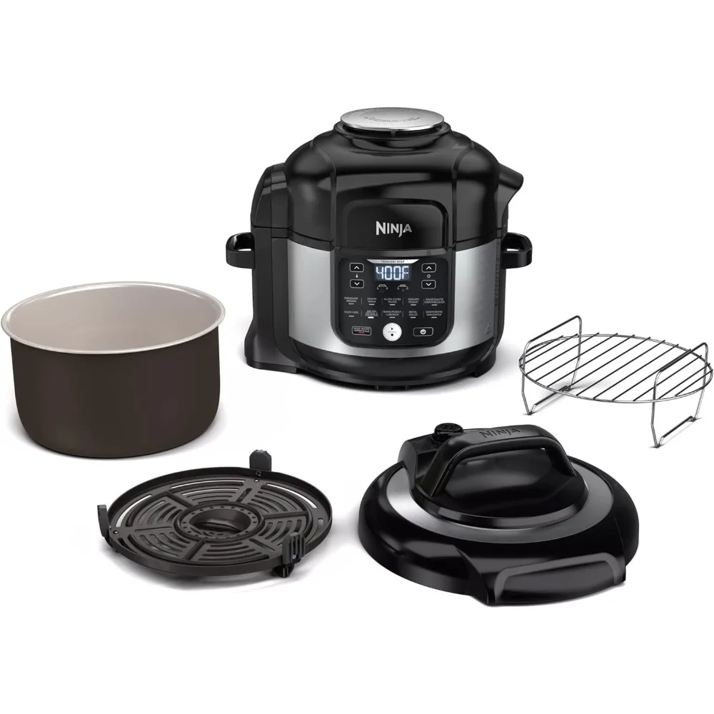 

Ninja FD302 Foodi 11-in-1 Pro 6.5 qt. Pressure Cooker & Air Fryer that Steams, Slow Cooks, Sears, Sautés, Dehydrates & More