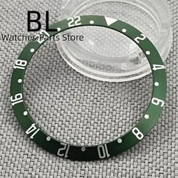 Vintage Multicolor Aluminum Bezel with Gold Index Time Marks (24 green)