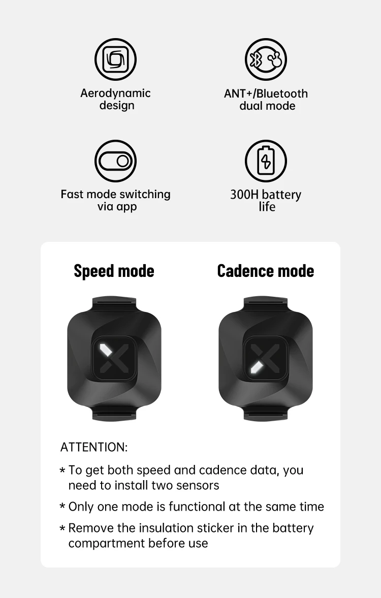 Detailný pohľad na kryt senzora XOSS Vortex