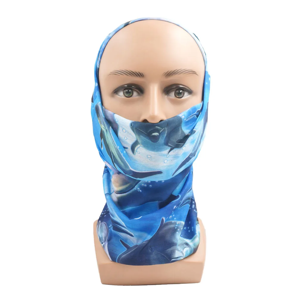 Fish Bandanas Headbands Face Mask Wind Dustproof Hiking Fishing Cooling Neck Gaiter Sports Balaclava for Women Men balaclava hat,bandana scarf