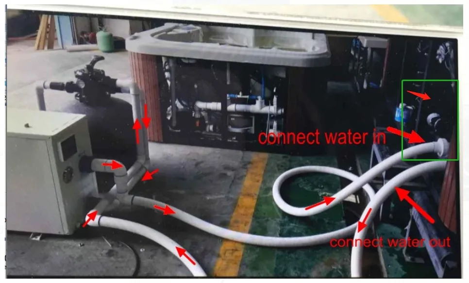 Hot Tub Heat Pump Air Source Dc Inverter Swimming Pool External Water Heat Pump Swimming Pool Hot Tub Spa