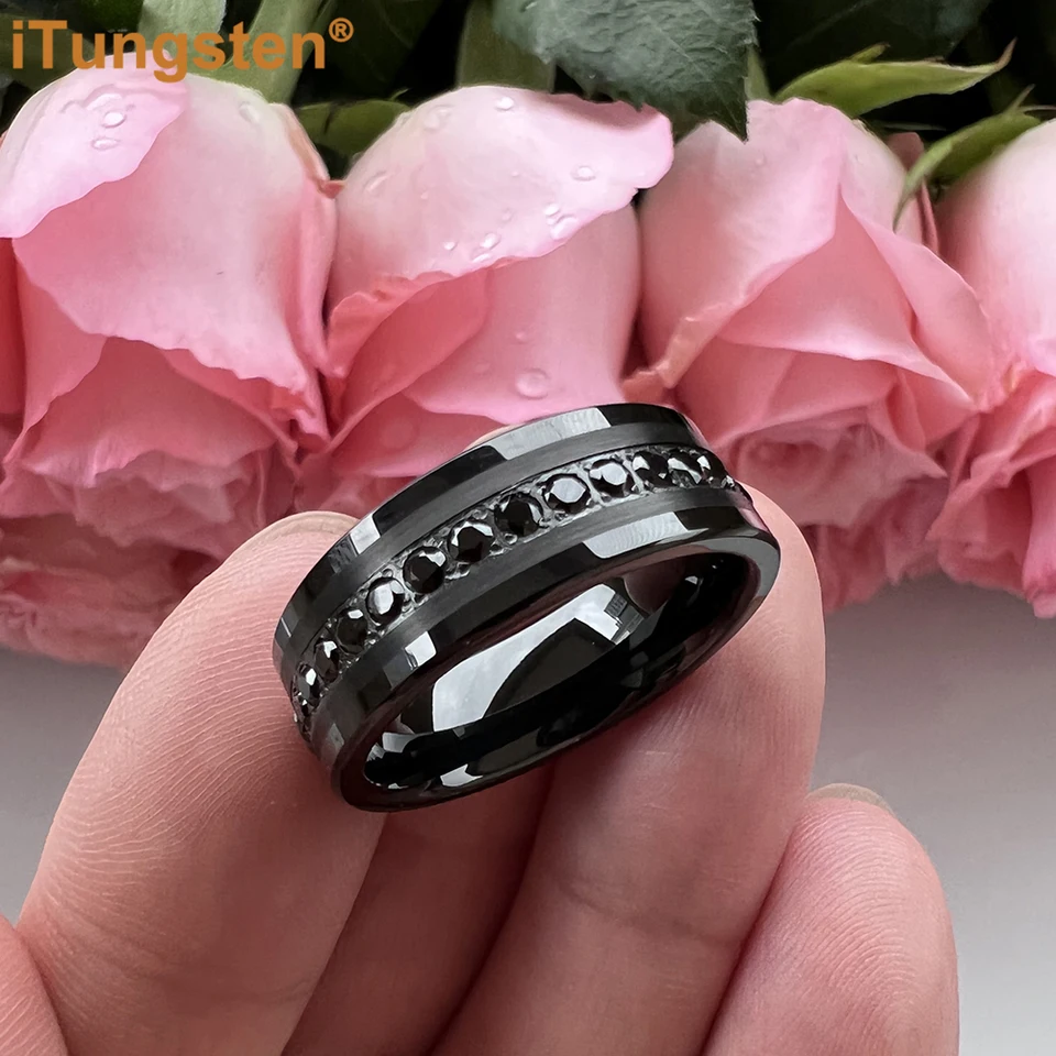 Anillos De Tungsteno Para Hombre Y Mujer - 6mm Y 8mm, Acabado Mate, Ajuste Cómodo, Hipoalergénico (Disponible En Plata, Negro Y Dorado)