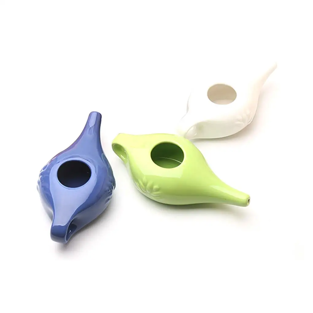 

Ceramic Neti Pot Rinsing Nose Washing Nasal Leakproof Spout Washable Tools Cleaning Travel Hiking Accessories