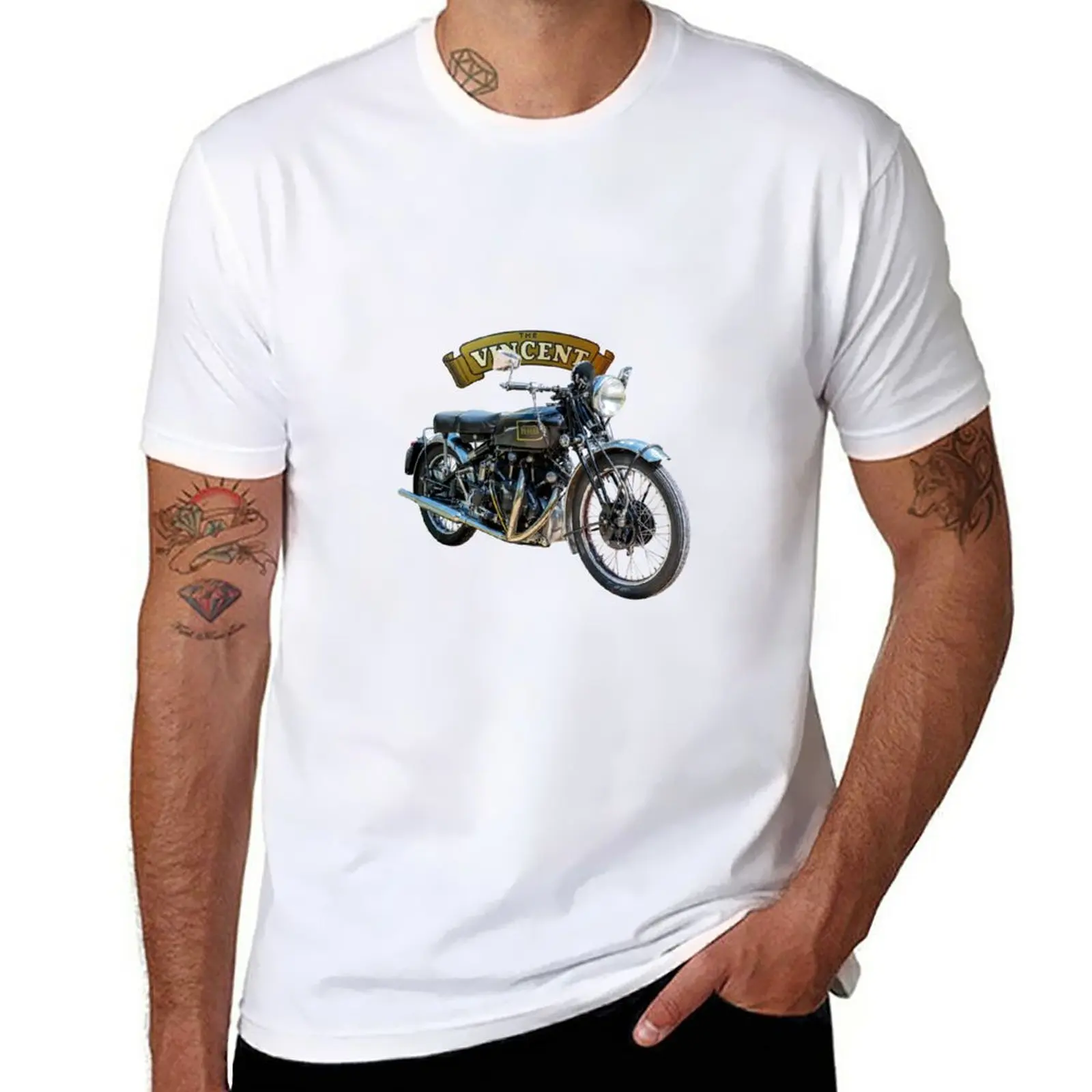 

1949 Vincent Rapide HRD Series B T-Shirt plus size tops boys whites mens t shirts casual stylish