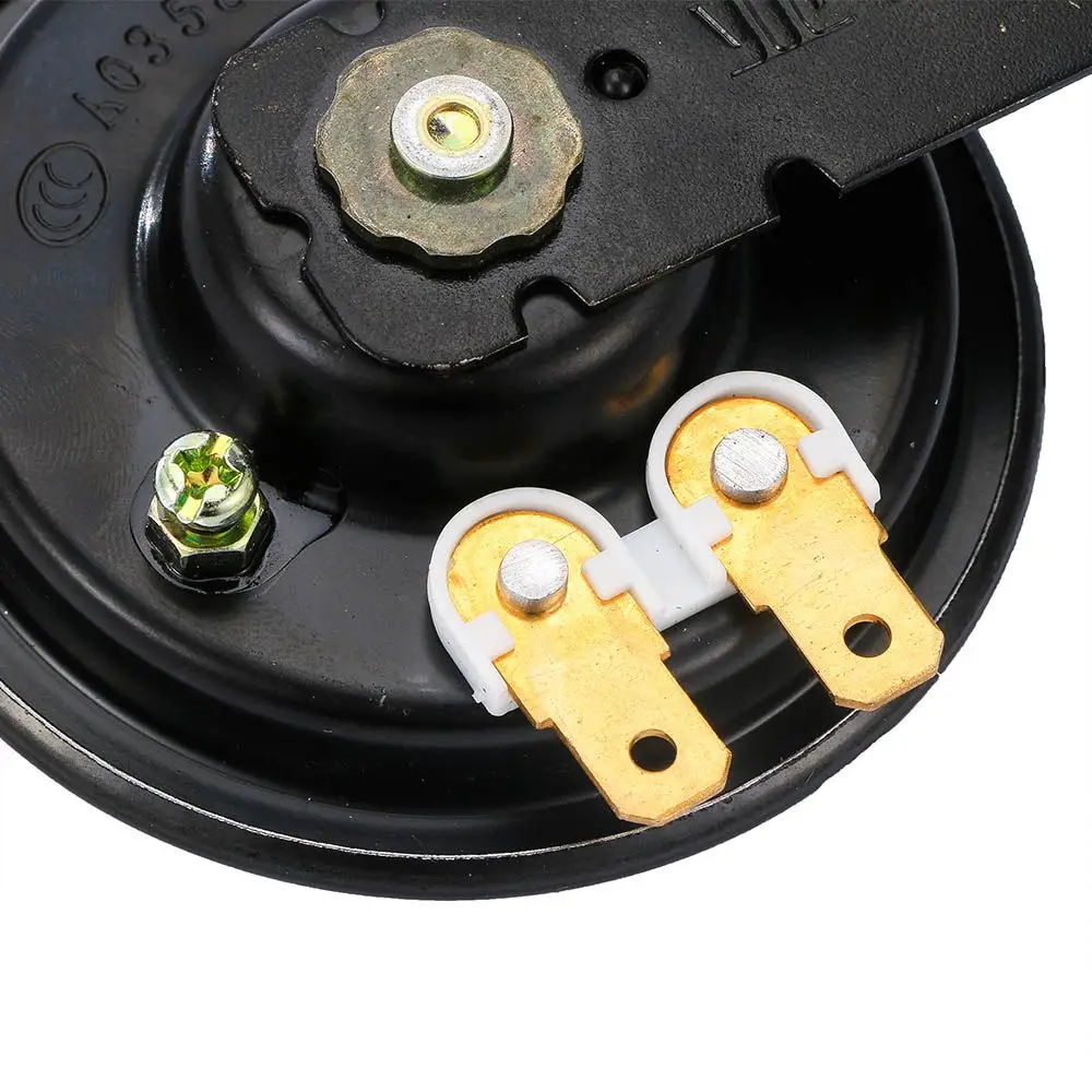 Car Air Horn Black Metal Warn Noisy 12V Car Accessory Claxon Horn Trumpet Automobile Part