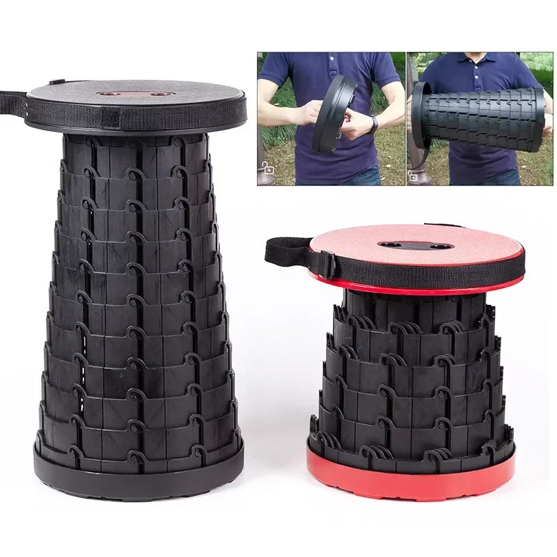 Folding Retractable Stool Travel Camping Stools Chair Portable Foldable Fishing Chair For Outdoor Camping Teles