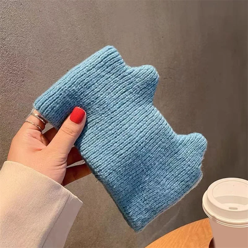Sports Headbands Elastic Sweet Cat Ears Headband Winter Warm Knitted Women Cute Korean Face Washing Wide-brimmed Sports Hair Wrap
