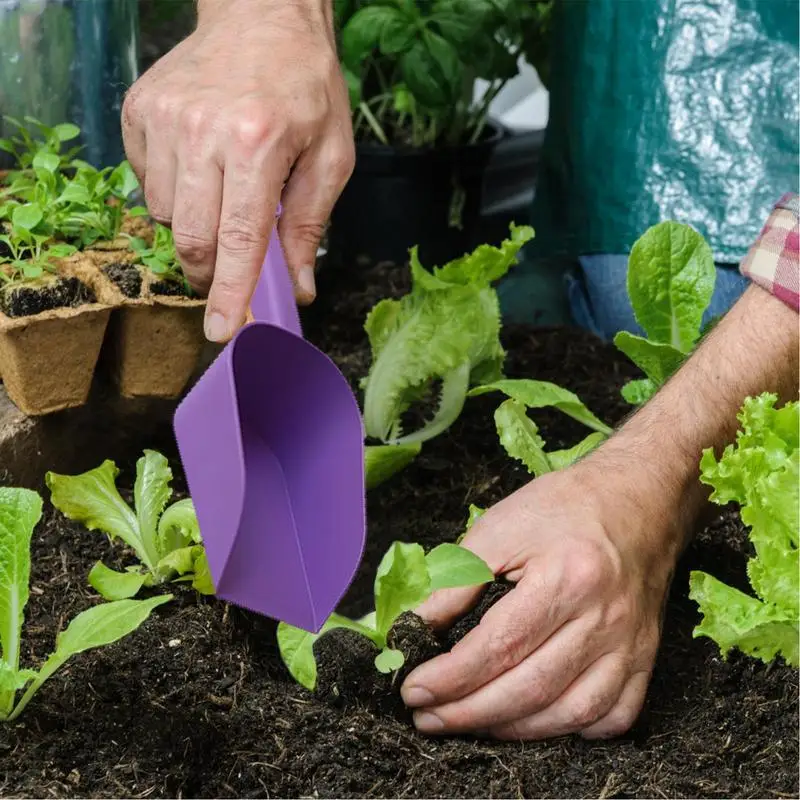 Portable PP Garden Scoop Lightweight Shovel Spoons Sturdy Non-Slip Comfortable Grip Cat Litter Spades For Indoor Planting Flower