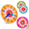 Kids Montessori Wooden Clock Toys Time Learning Teaching Aids Educational Toys For Children Primary School Clever Board Toy 6