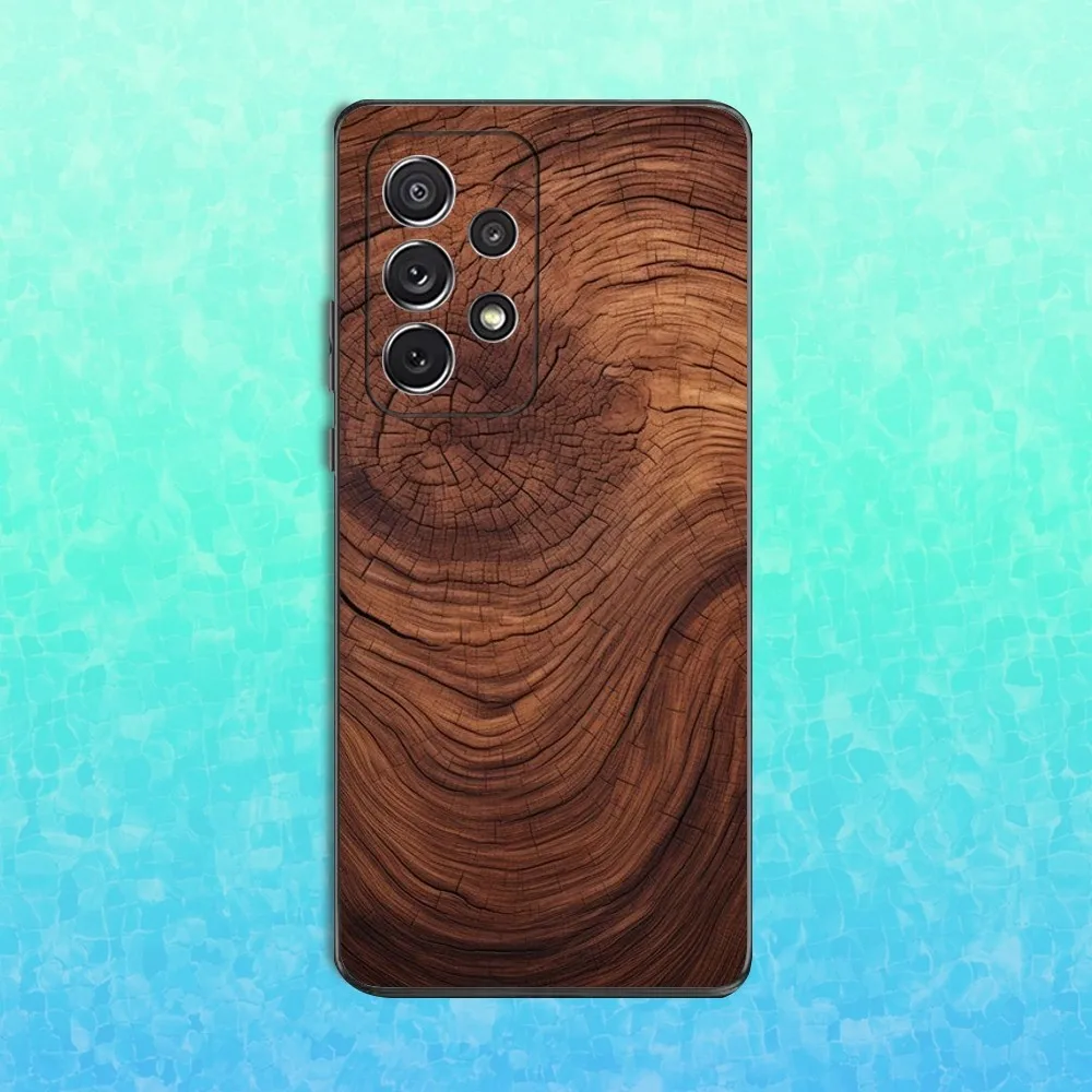 Elegant Art Wood Grain Natural Phone Case - Soft Silicone Black Cover