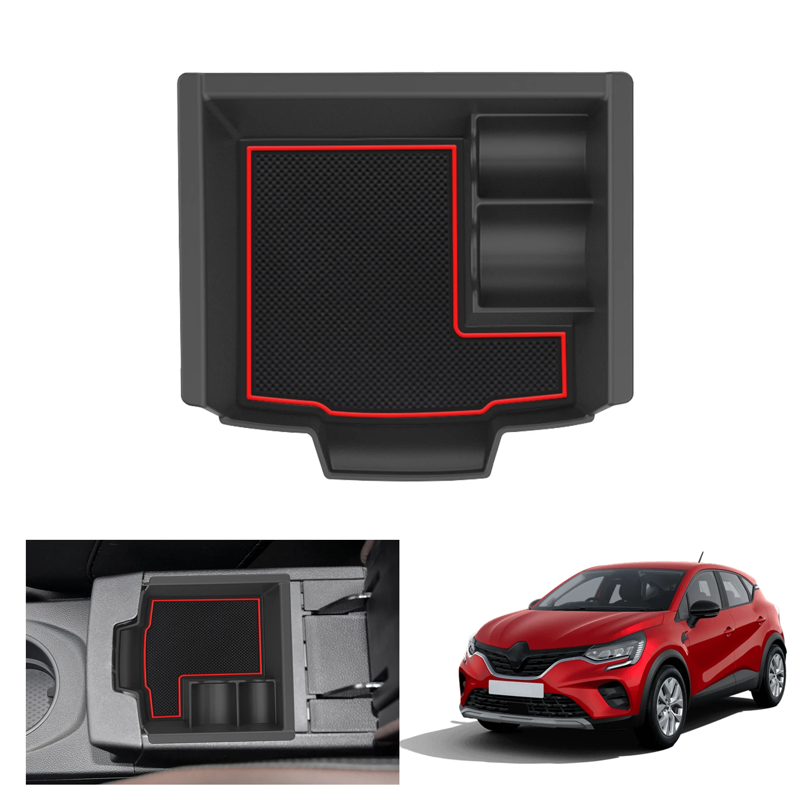 Best Renault Captur 2 Console Organizer 2020-2025-beesoffpeak