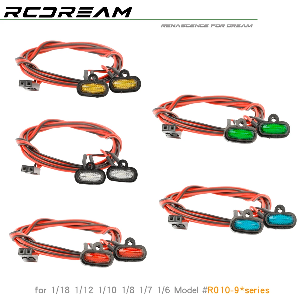RCDream Ellipse Blinker Signallampe Seitenanzeigeleuchte für 1/14 1/10 1/8 RC Car Crawler Truck Traktor Upgrade Option Teile