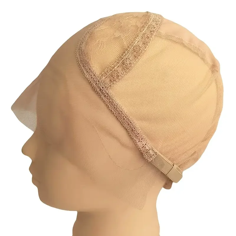 1pcs/bag Wig Caps for Making Wigs Full Lace Wig Weaving Cap Mesh Base Machine Made Stretchy Net Medium with Adjustable Strap