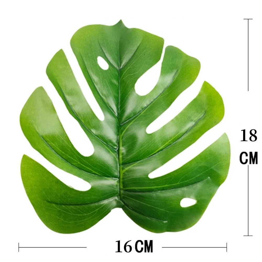 Artificial Plants Turtle Leaf Hyphosis Big Artificial Plants White Green Leaves Bonsai Simulated Plant Potted For Room Decor Home Garden Desk Orna