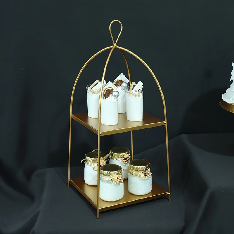 Gold Luxury Dessert Table Ornament Set Wedding Decoration