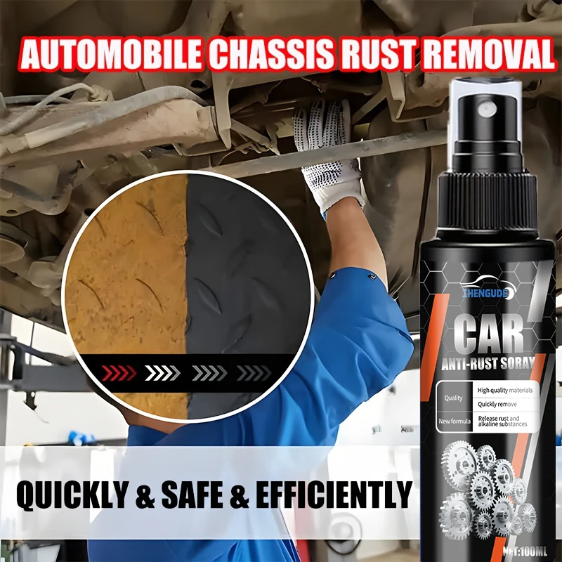 Car Chassis Rust Remover Multi-Functional for Iron Metal Surfaces Maintenance and Repair Removes Iron Oxide Provides Protection