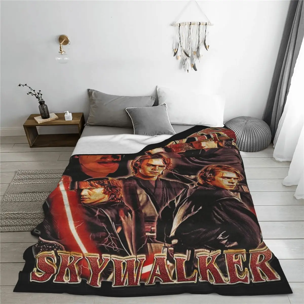 Anakin Skywalker Blankets Flannel Spring Autumn Multi-function Soft Throw Blanket for Bedding Outdoor Bedspreads 2