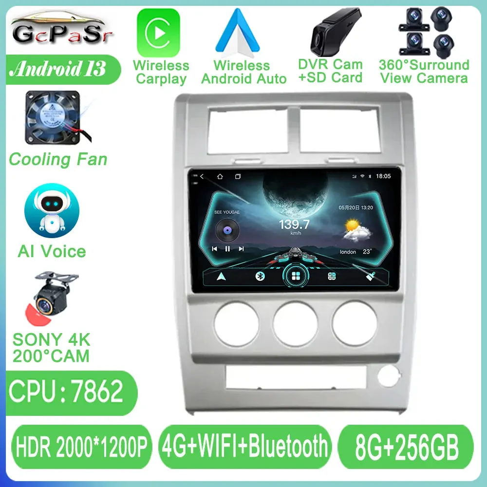 

Android 13 Car Radio For Jeep Cherokee Liberty KK 2007 - 2012 Auto Multimedia Video Player GPS 4G Carplay Autoradio 2K QLED DSP