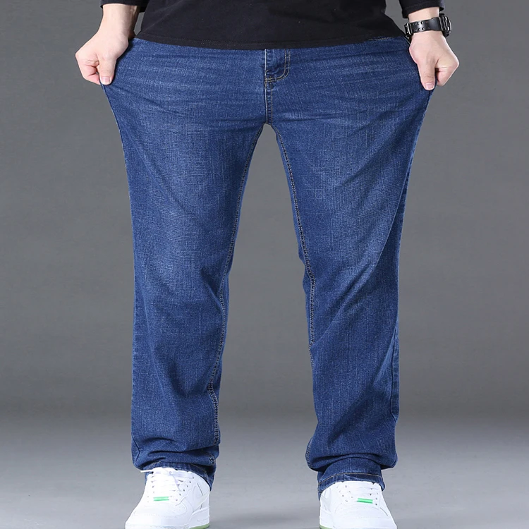 Jeans for Men Big Size 28-50 Denim Fabric Large Size Pants for Fat People 45-150kg Jeans Hombre Wide Leg Jeans Pantalon Homme 6