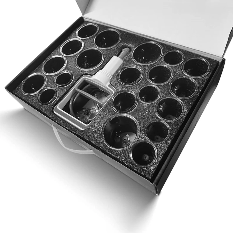 24 Pieces Vacuum Cupping Cup Body Massager Suction Cups Set Plastic Vacuum Cupping Pump Therapy Cans for Massage Health Care 6