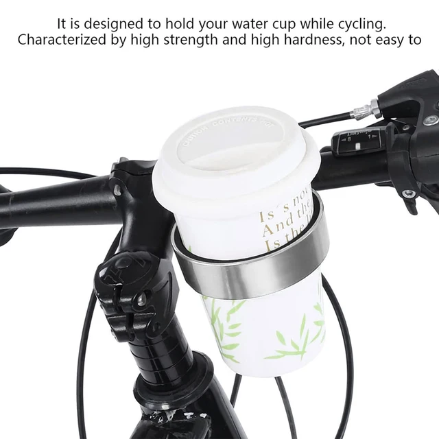 Outdoor Cycling Aluminum Bicycle Cup Holder Bike Coffee Drinks Cups Milk Tea Cups Holder Handlebar Mount Stand Bike Bottle Cage 3