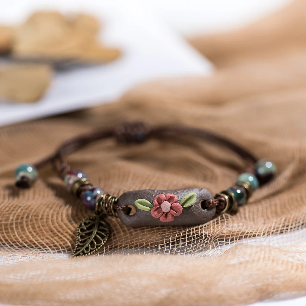 Bracelet Jewelry Forest Series Ceramic Adjustable DIY For Women