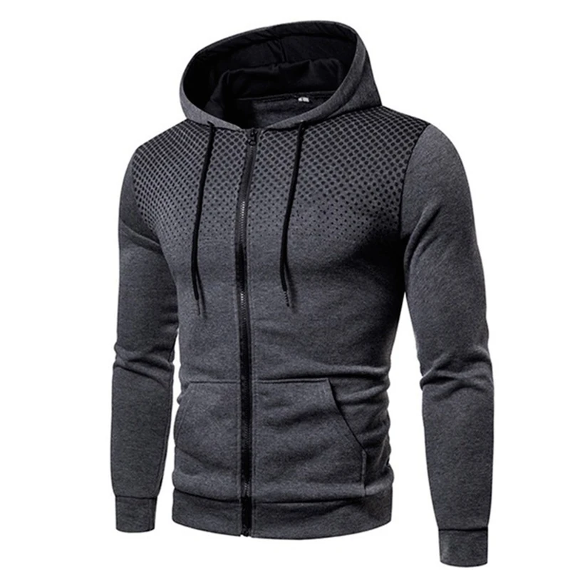 Mens Hoodie Zip Up Hoodie Sweatshirt Graphic Zipper Pocket Polka Pot Print Sports Outdoor Casual Daily Hoodies Slim Sweatshirts