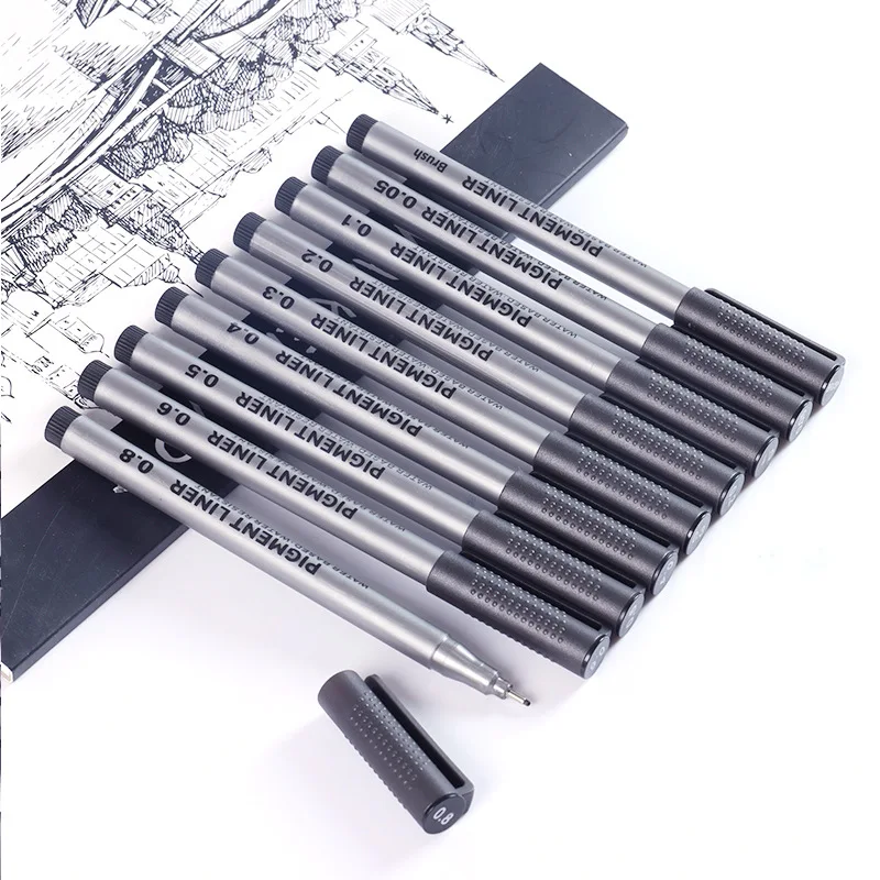 Art Markers Brush Pen Office Student School Painting Line Drawing Sketch Hook Line Pen Art Supplies