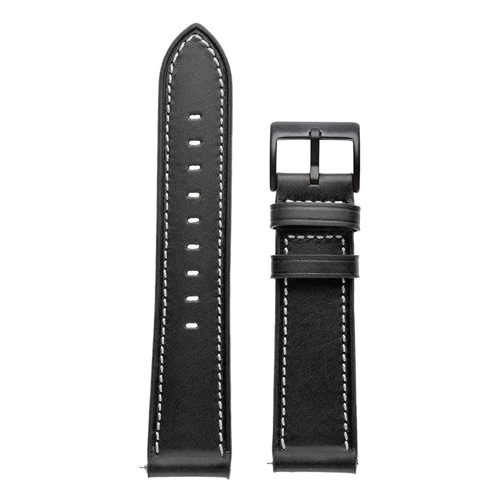 Premium Leather Watchband - 22mm Replacement Strap