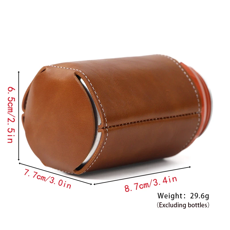 3pcs PU Leather Cooler Covers for Beer,Desktop storage, Slim Can and Bottle, Coolers Holder, Non-Slip Cooler Sleeves