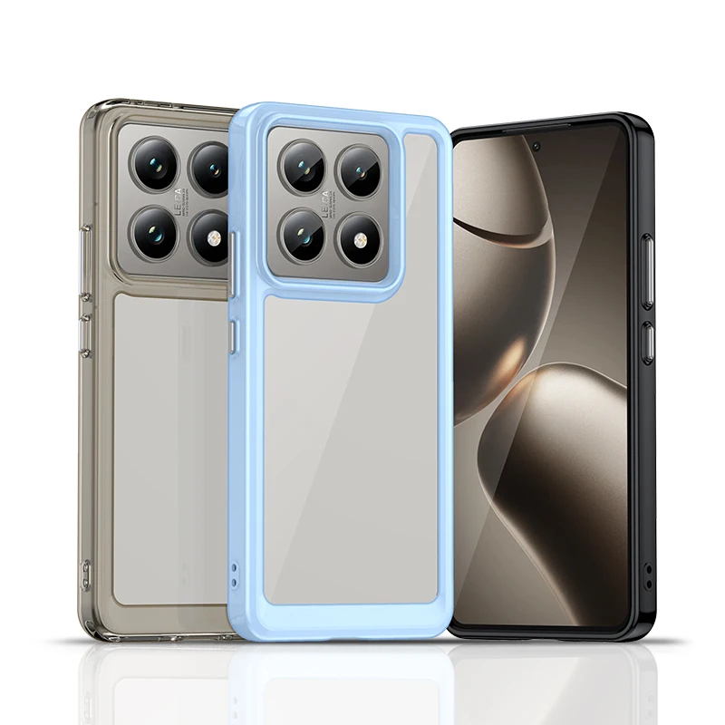 Hard Translucent Soft Frame Protective Phone Bumper Case Cover