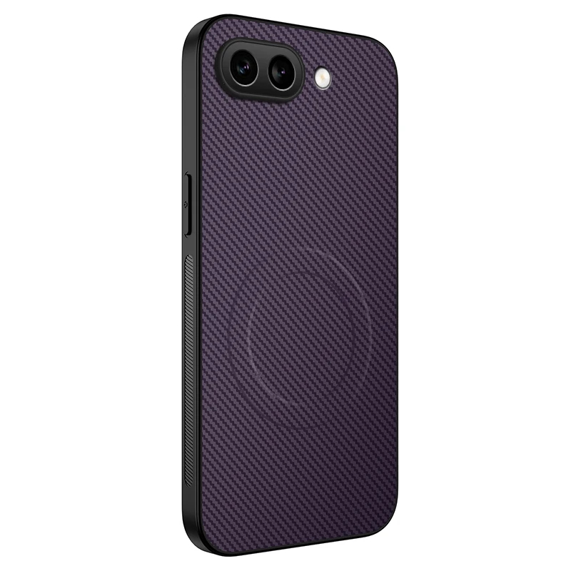 Carbon Fiber Texture Magnetic Case - Magsafe Matte Shockproof Soft Frame Cover