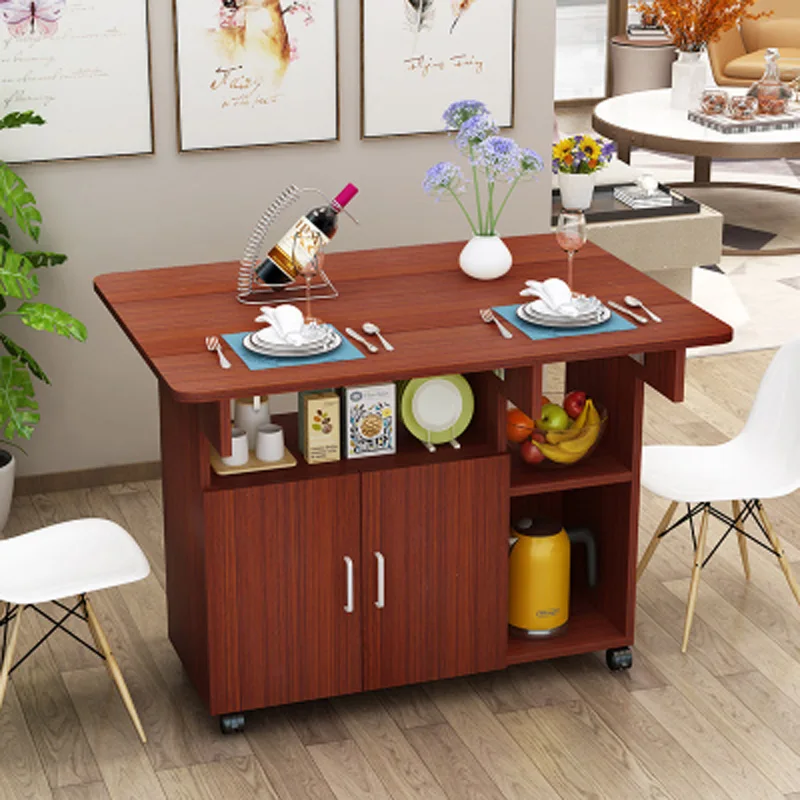 Table and Chair Combination Modern Simple Nordic Retractable Folding Table Small Household Rectangular Sideboard Dining