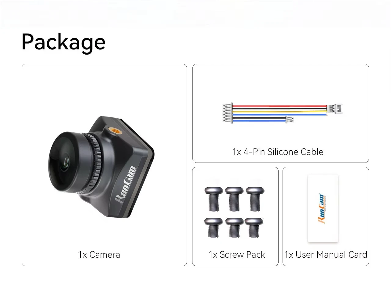RunCam Phoenix 2 SP V5 1200TVL FPV Caméra 4:3/16:9 7.5g PAL/NTSC