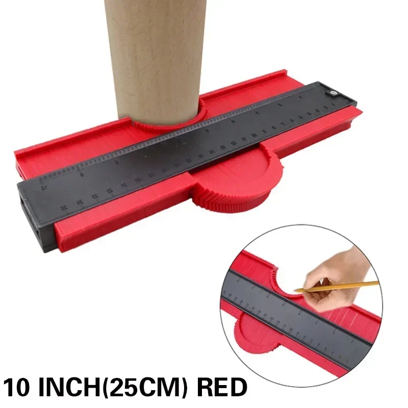 Multifunctional 5/10inch Curved Ruler Type Taking Device Woodwork Adjustable Contour Duplicator Measure Marking Cutting Template