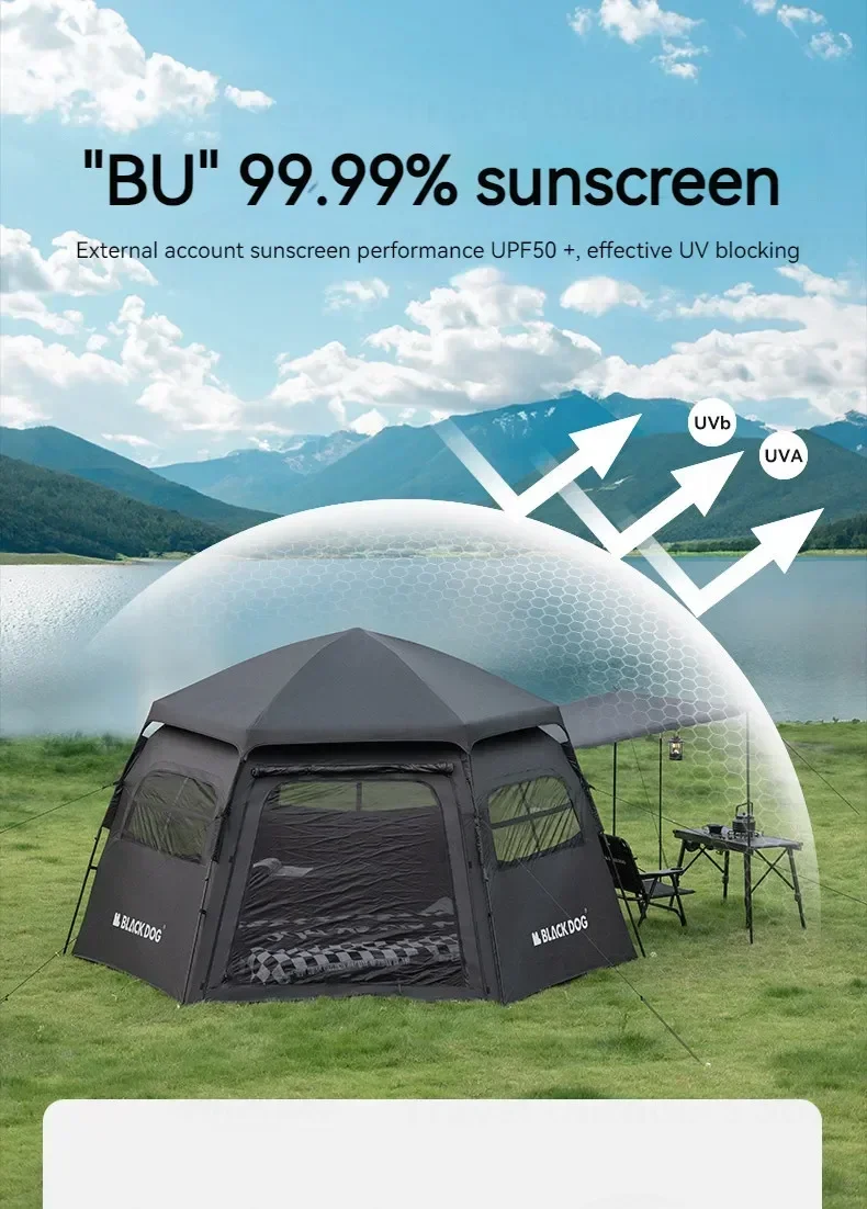 Large Shelter Beach Waterproof Camping Tent Automatic Outdoor Cabin Portable Beach Tent Folding Windscreen Houses 5