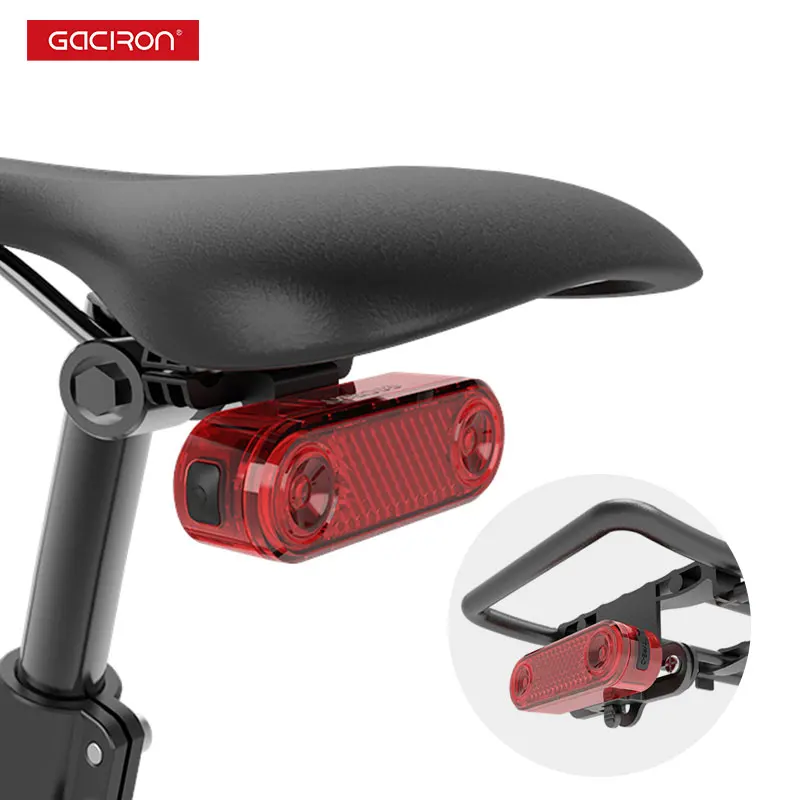 GACIRON 60LM Bicycle Rear Cargo Rack Light Smart Brake Warning