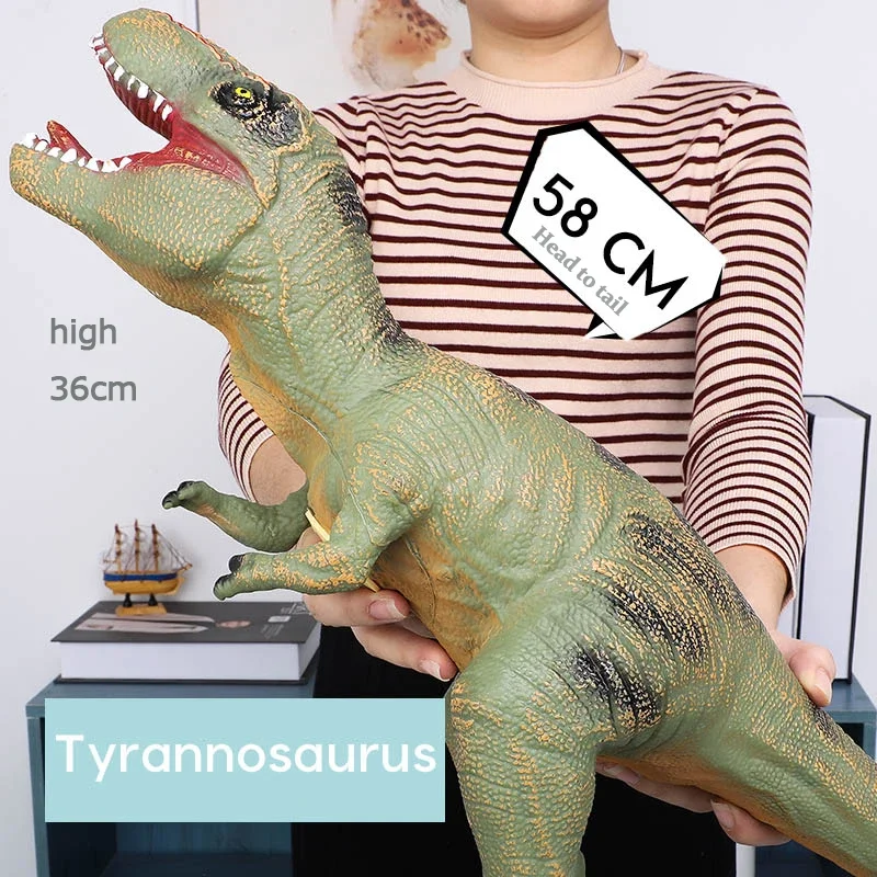 Peluche Dinosauro T-Rex 40 Cm – Giocattolo Morbido Per Bambini, Pupazzo Cuscino, Regalo Compleanno E Natale (Grigio)