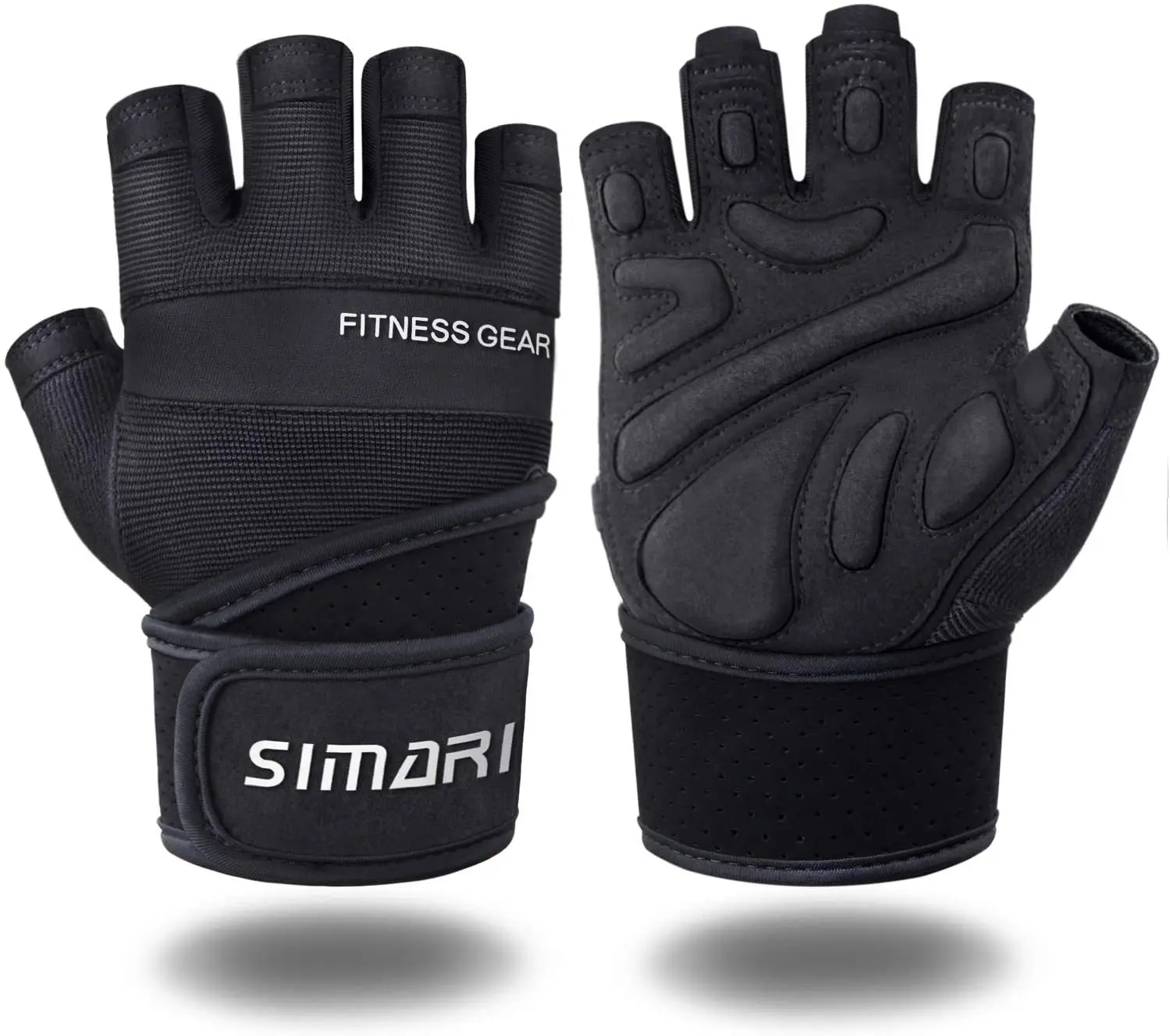 Weightlifting Gloves Gym Gloves Fitness Weight Lifting Body Building Wrist Wrap Training Sport Half Finger Workout Fitness Gloves for Men Women