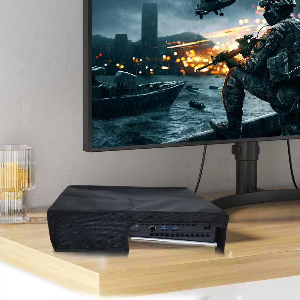 Vertical/Horizontal Dust Cover Anti-Scratch Dust Guard 1680D Oxford Cloth Console Protector for Playstation 5 Slim Game Console