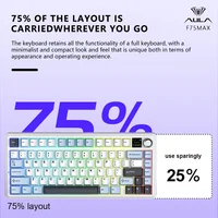 AULA F75 MAX Gaming Mechanical Keyboard 75% Wired/Bluetooth/2.4G Hot-Swap RGB E-sports Keyboard with TFT Screen for PC/Mac  ﻿ - Image 6