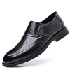 New Casual Leather Shoes Men's Trendy Business Formal Wear Leather Shoes Slip-on Height Increasing Insole Men's Shoes 5