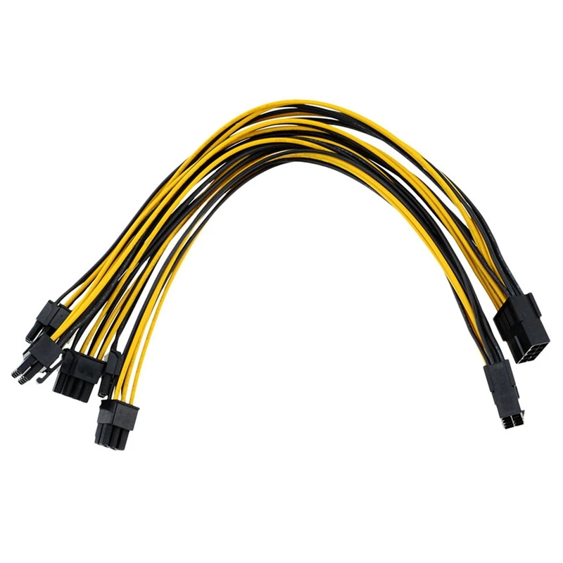 

4PCS 8-Pin PCI Express To Dual PCIE 6+2-Pin PCI-E Power Cable 18AWG For GPU Power Breakout Board Adapter For Mining