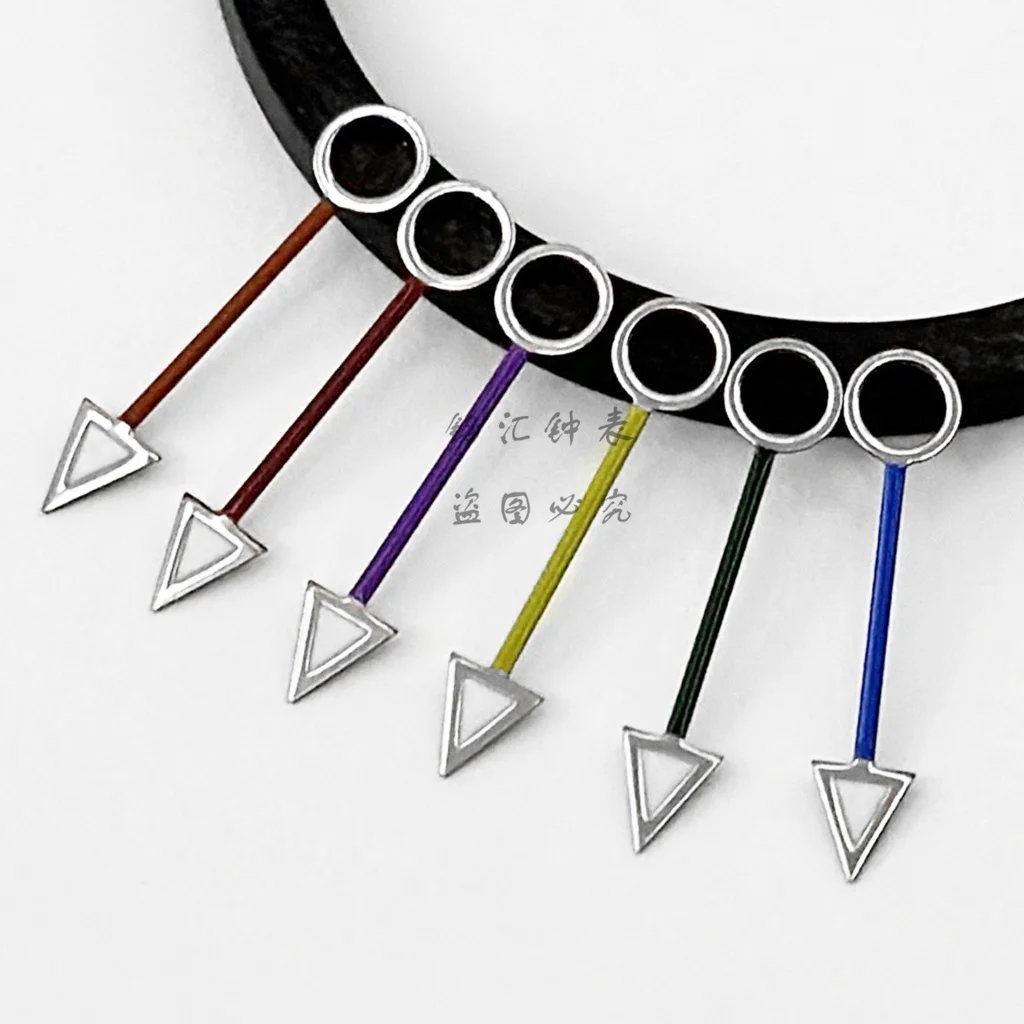 Silver Gold Black Orange Blue Red GMT Hands with Green Luminous