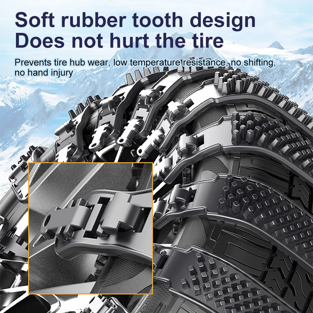 Snow Chain 1/2/4/8/10 Pcs Tyre Chain Urethane Set Wheel Ties Belts Car Tires Chains Winter Anti-Slip Anti Skid Snow Chains