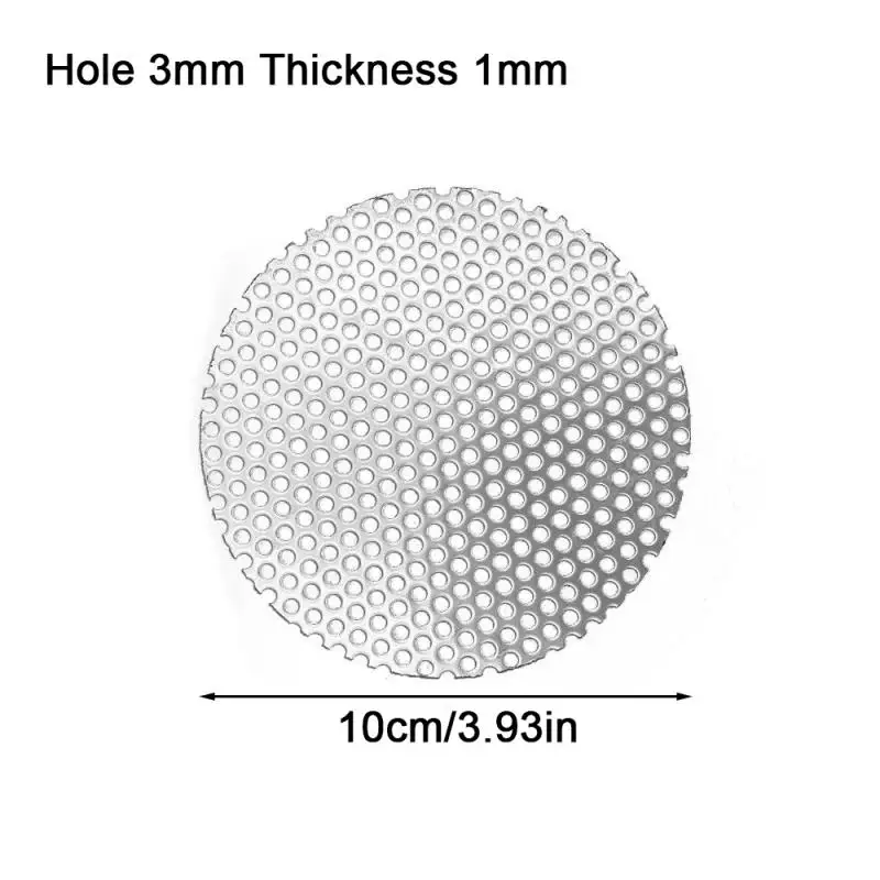Drain Filter Drain Strainer Floor Drain Filter Shower Drain Cover 1mm 304 Stainles Steel Perforated Mesh Filter Screen Plate, Swirl Drain Covers Metal Drain Covers Plant Trellis Protection Mat