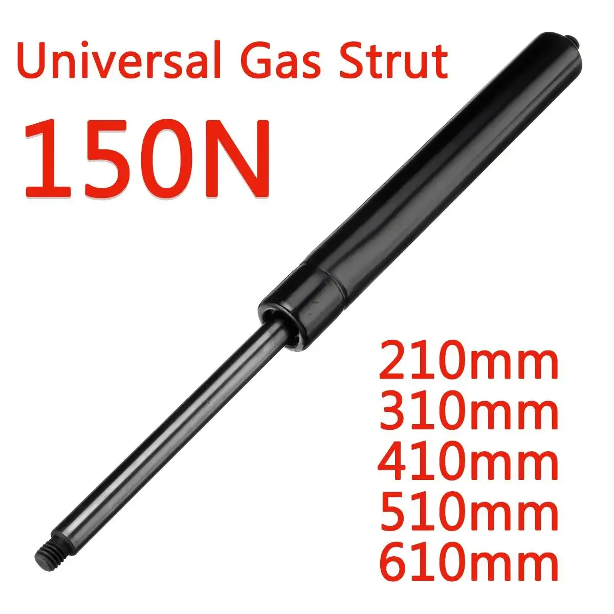 

2pcs 210-610mm 150N 10mm Car Gas Strut Bars Gas Spring Hood Support Rod Shock Lift for RV Bed Window Bus Caravans