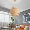 Bamboo Lantern pendent light Natural Rattan Wicker E27 Bulb Chandeliers pendent lamp Restaurant Home Decor AC85-260V 5