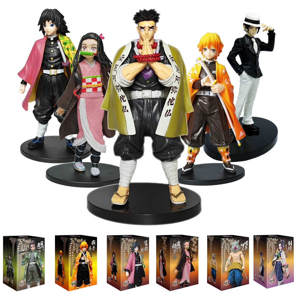 Figurki figurki Anime Kamado Tanjirou Nezuko pogromca demonów Model z pcv zabawki figurka Zenitsu Inosuke Kimetsu No Yaiba Figura