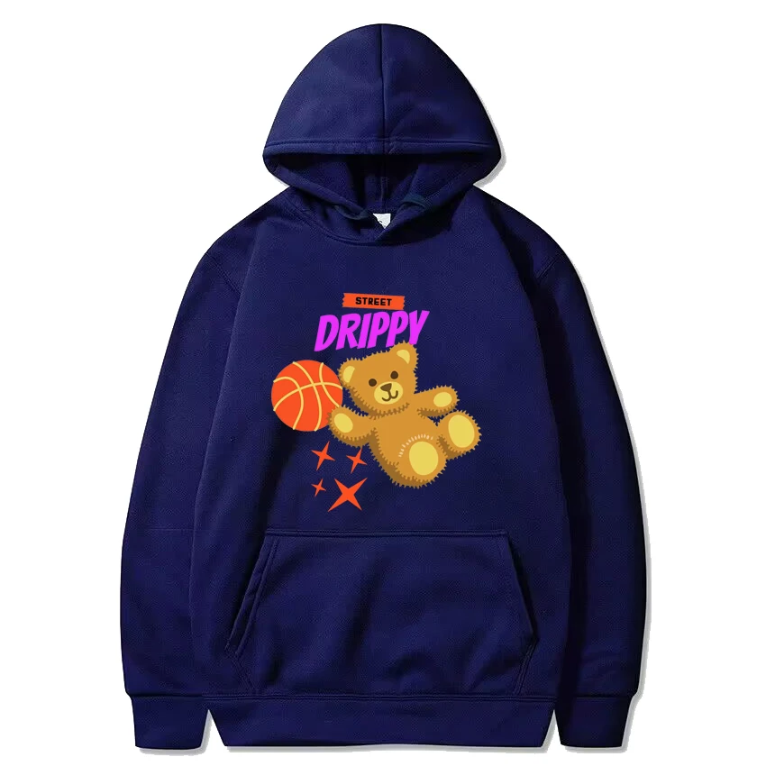 Funny Cute Teddy The Bear Oversized Hoodie Men Women Hip Hop Hooded sweatshirts Fleece Unisex Tops Long sleeve Pullover hoodies